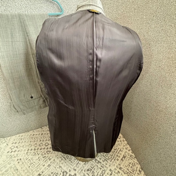 Turnbury Glen Check Plaid Suit 40L 36W 2 PC Business Gray Windsor Preppy Bloke - Picture 6 of 16